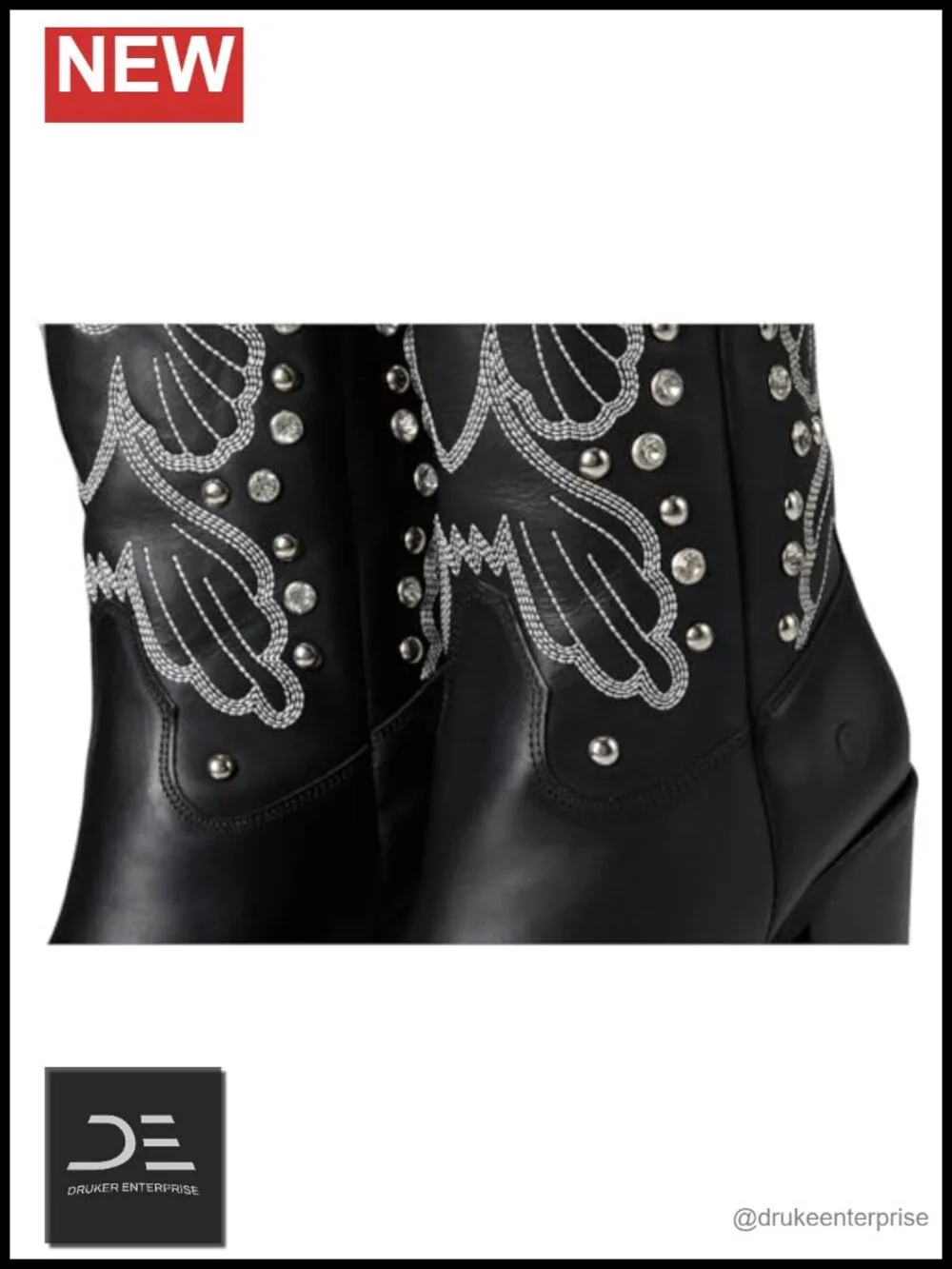 Dingo Women's Leather Knee High Casual Boots Block Heel Snip Toe